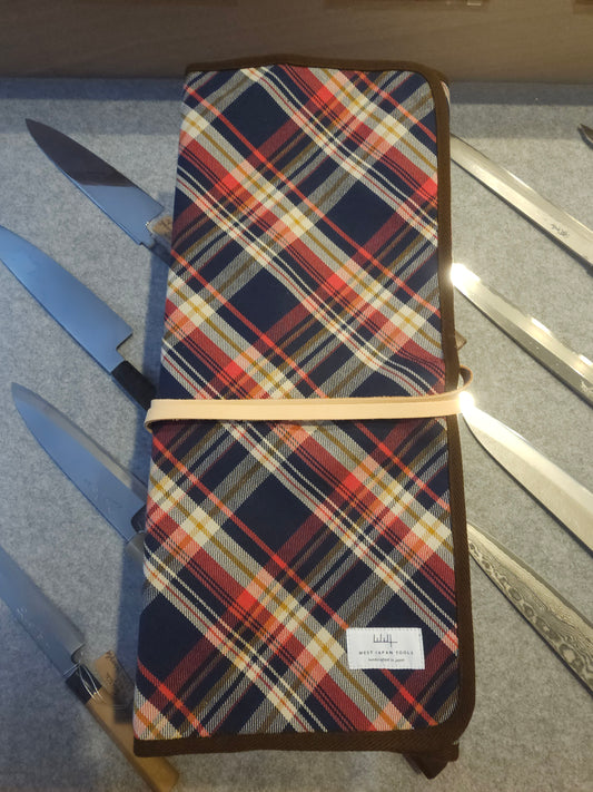 West Japan Tools Knife Rolls 6 pockets 640mmx510mm-Checkered