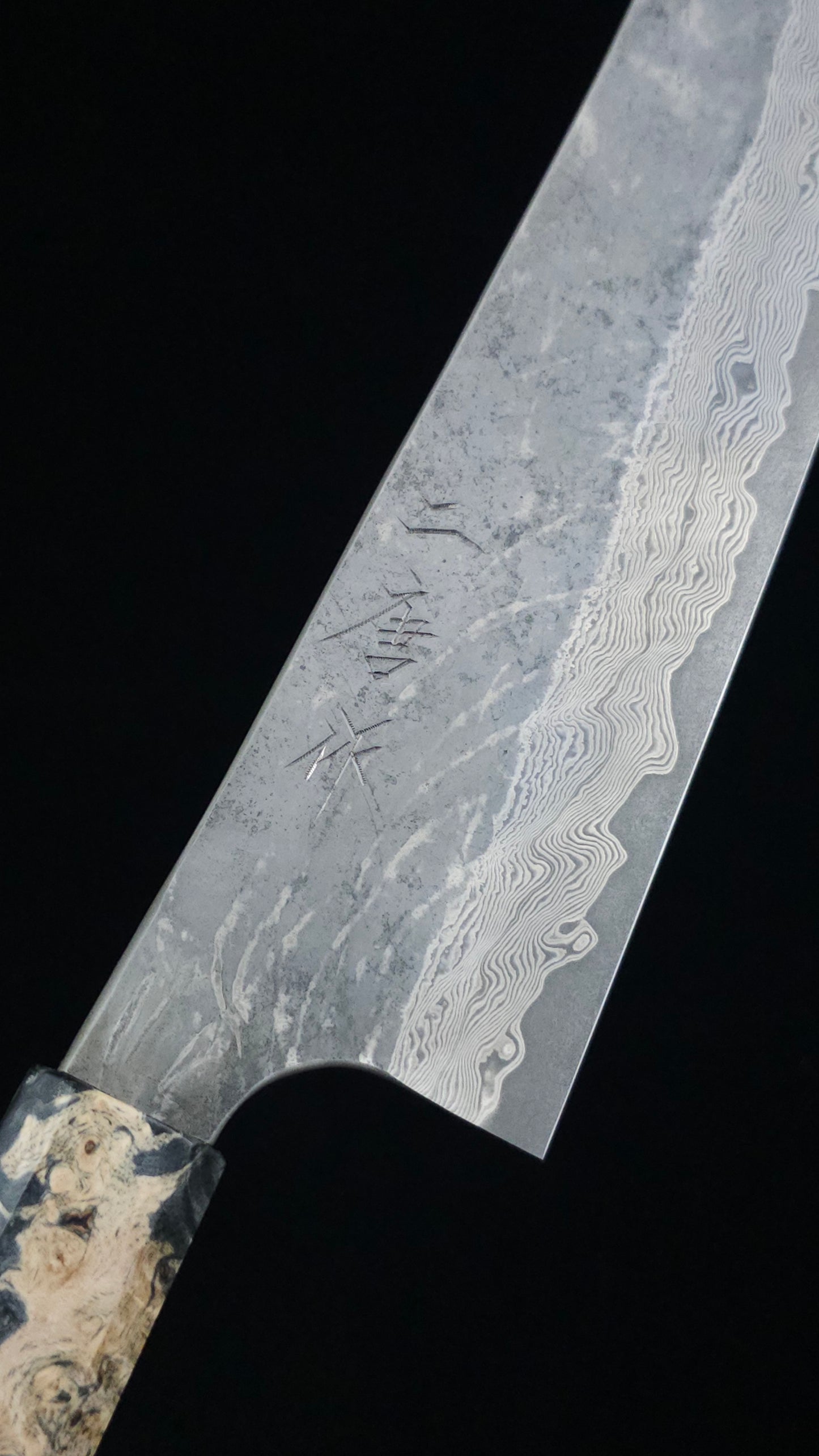 Nigara Hamono Ginsan damascus Kiritsuke gyuto 210mm