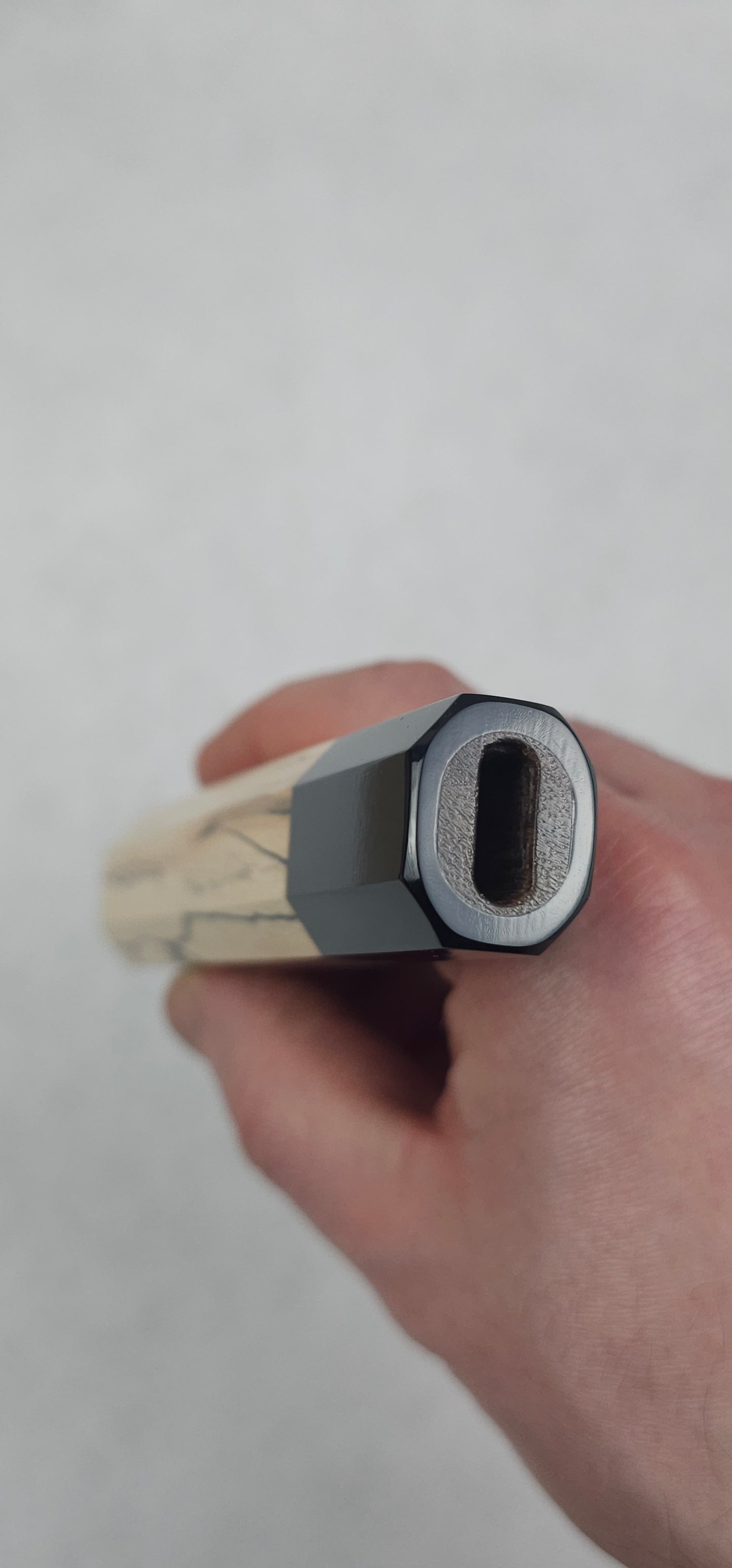 Spalted Maplewood with Dark Buffalo Horn Ferrule (Addon)