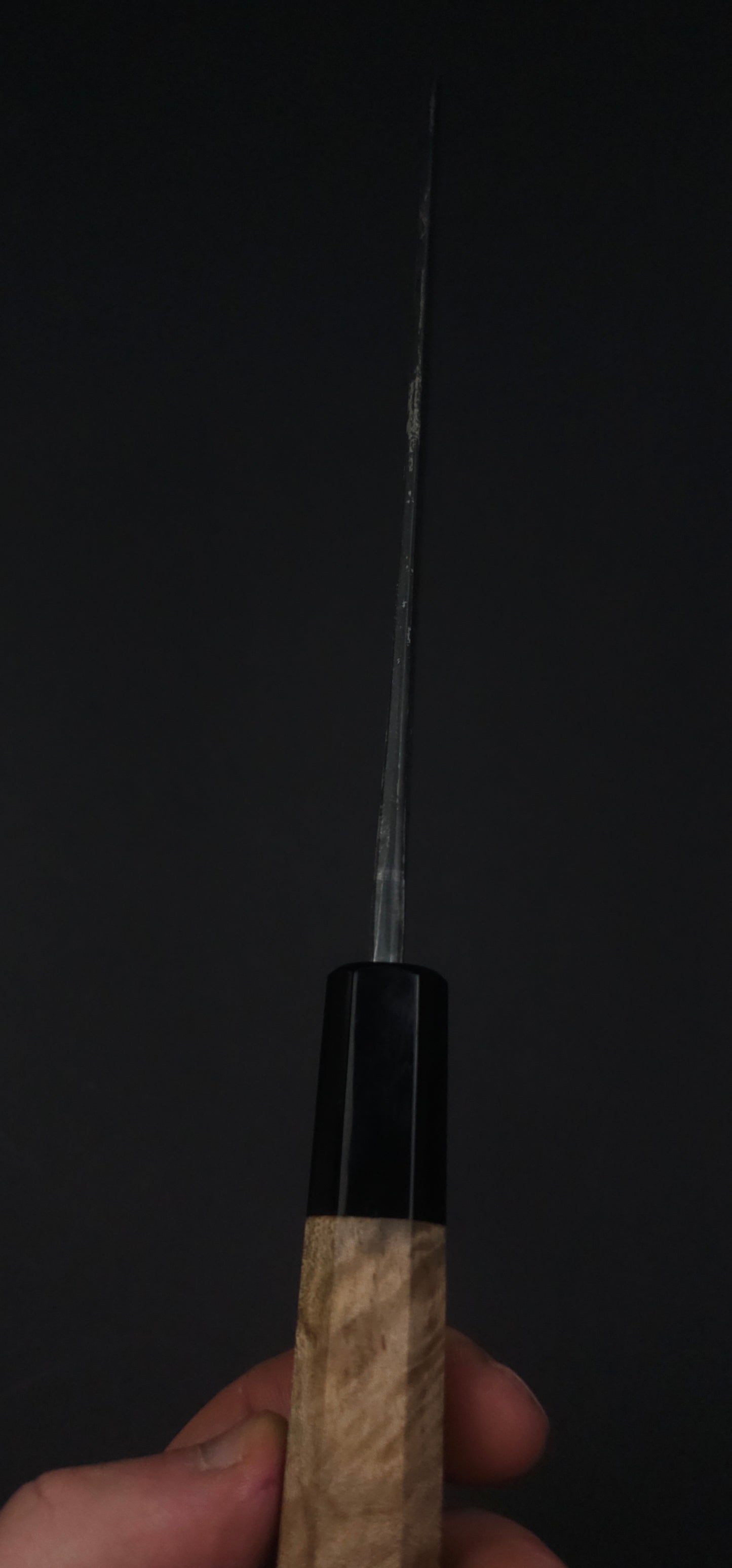 Sakai Kikumori White1 Kuro-uchi Santoku 180mm