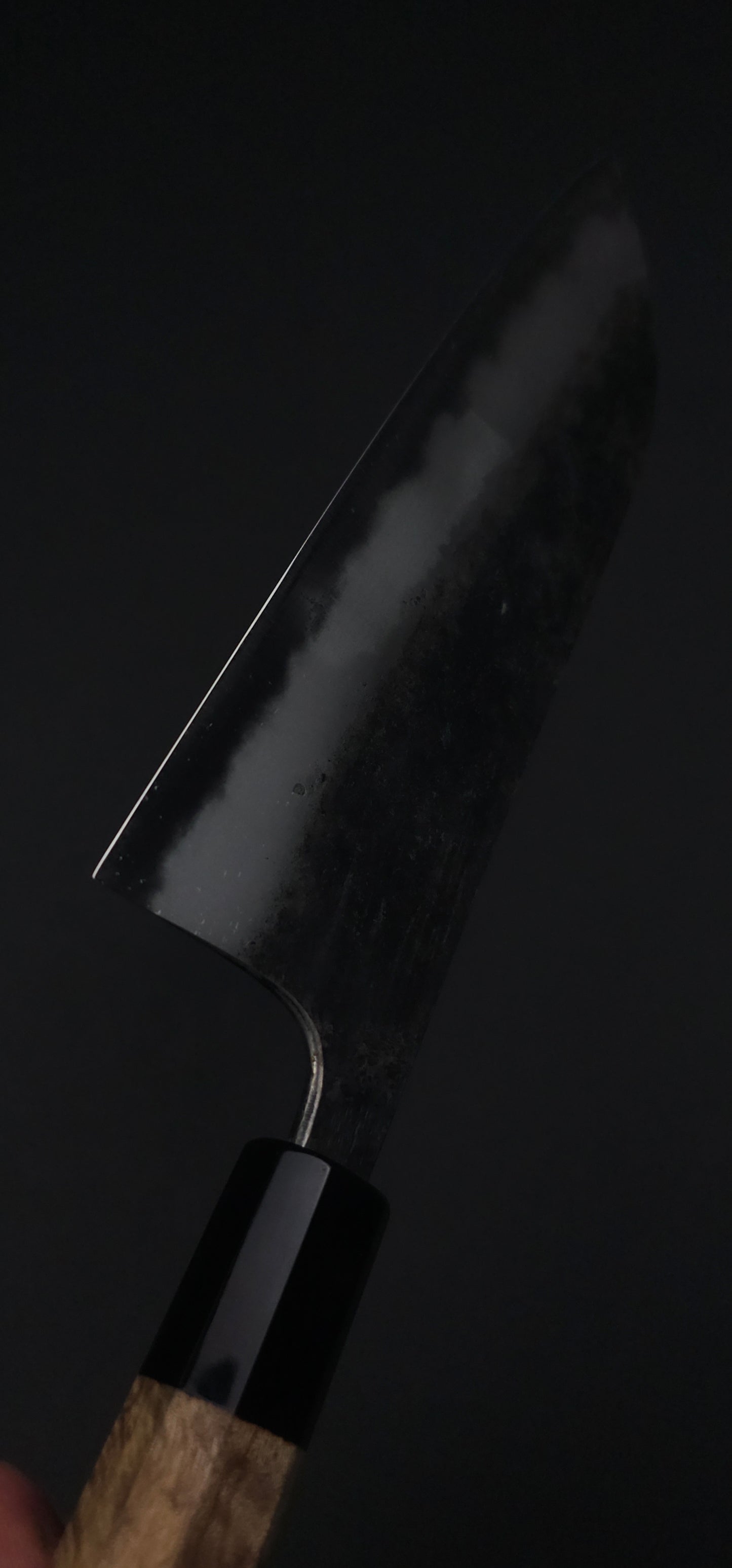 Sakai Kikumori White1 Kuro-uchi Santoku 180mm