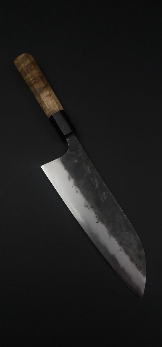 Sakai Kikumori White1 Kuro-uchi Santoku 180mm