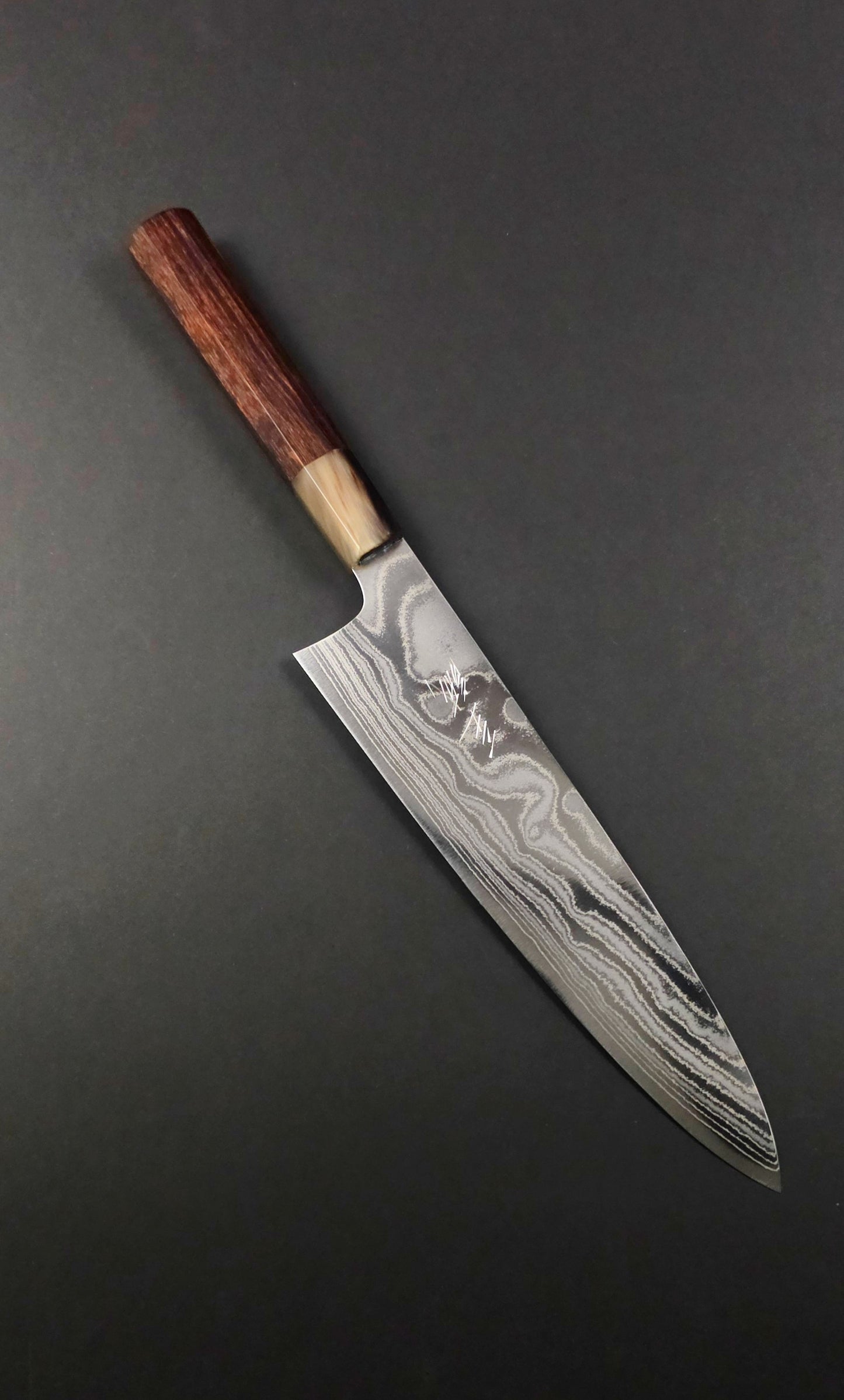 Shisei AUS10 Nickel Damascus Gyuto 210mm