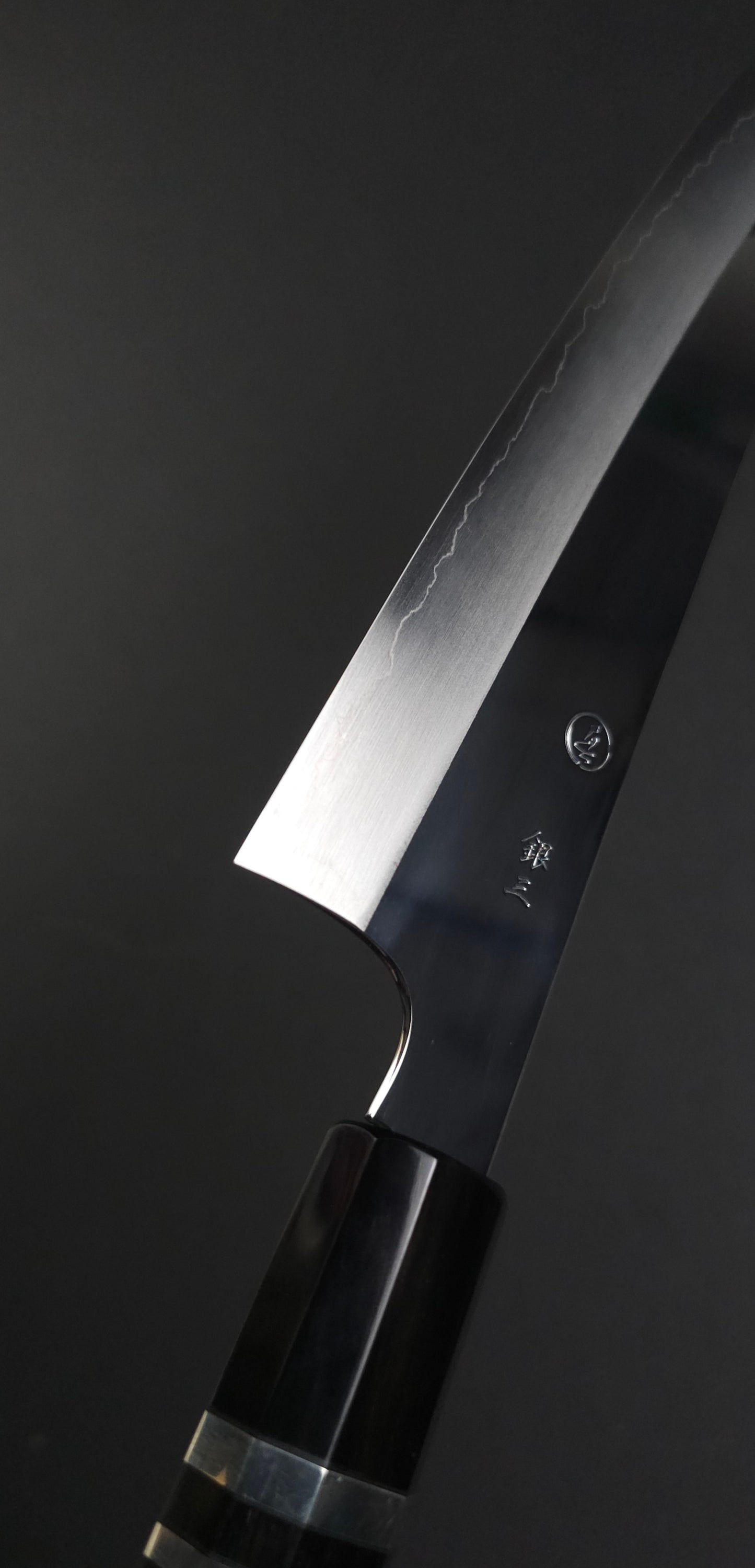 Tadokoro Hamono Ginsan(Silver3) Kiritsuke Gyuto 210mm-Mirror Polished with Minesori