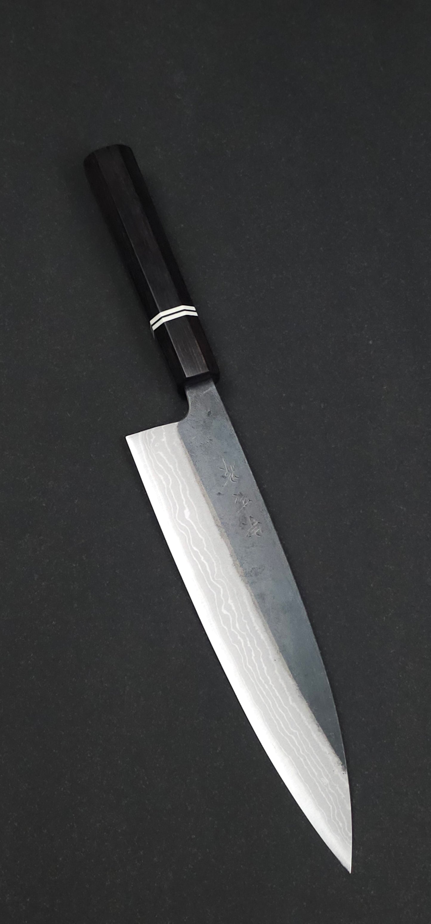 Muneishi Hamono Blue2 Kuro Damascus Gyuto 210mm