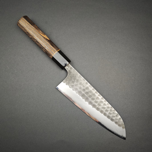 Toshihiro Wakui White2 Tsuchime Santoku 165mm