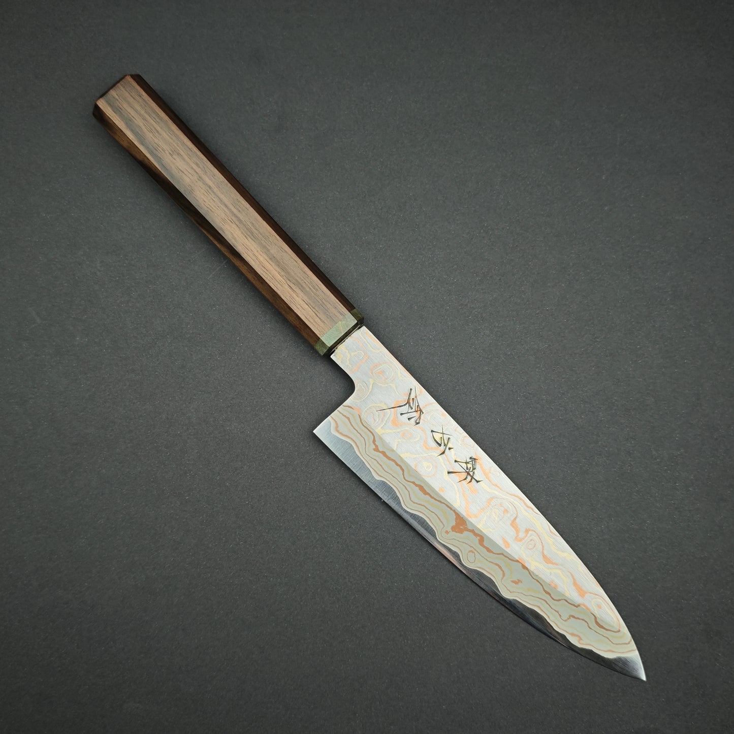 Mutsumi Hinoura V-toku Rainbow Damascus Petty 135mm