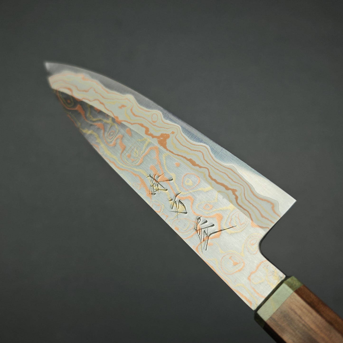 Mutsumi Hinoura V-toku Rainbow Damascus Petty 135mm