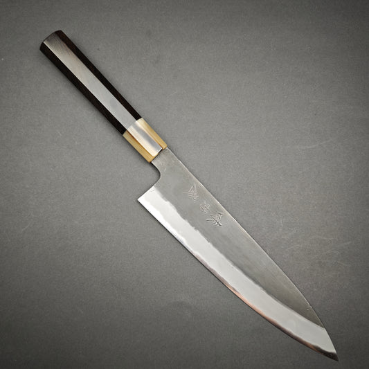 Mutsumi Hinoura Blue2 kurouchi Gyuto 210mm-Iron clad