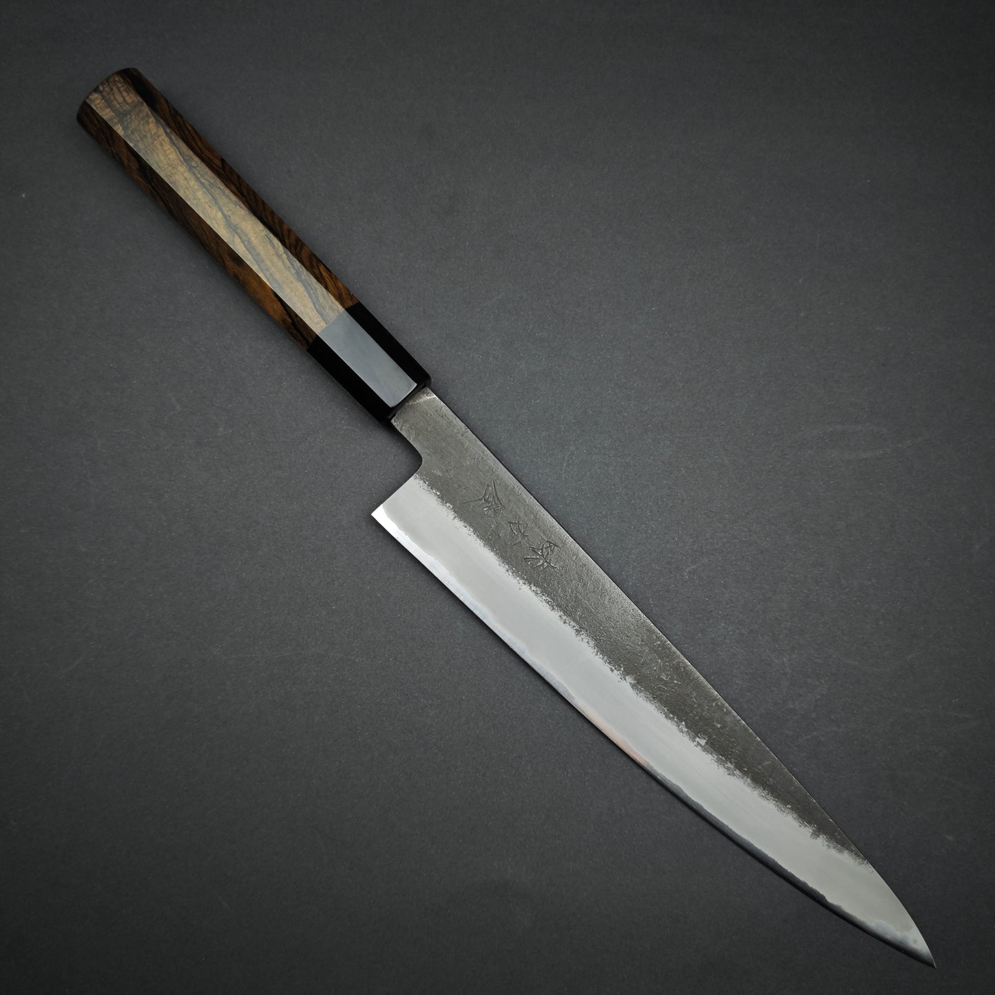 Mutsumi Hinoura White2 Nashiji Sujihiki 210mm-Stainless clad