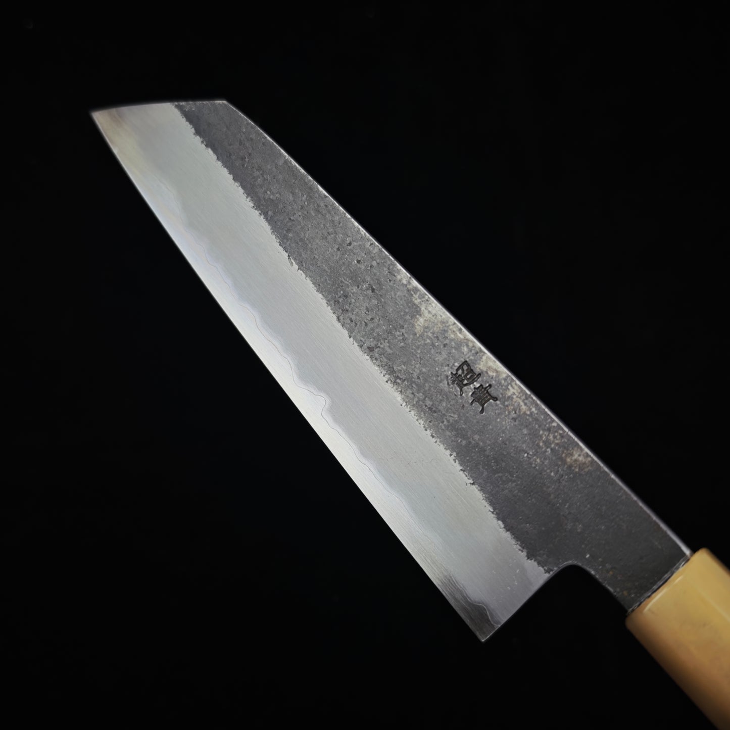 Sakai Kikumori-Yoshikazu Tanaka Blue Super Kuro Kiritsuke Santoku 180mm