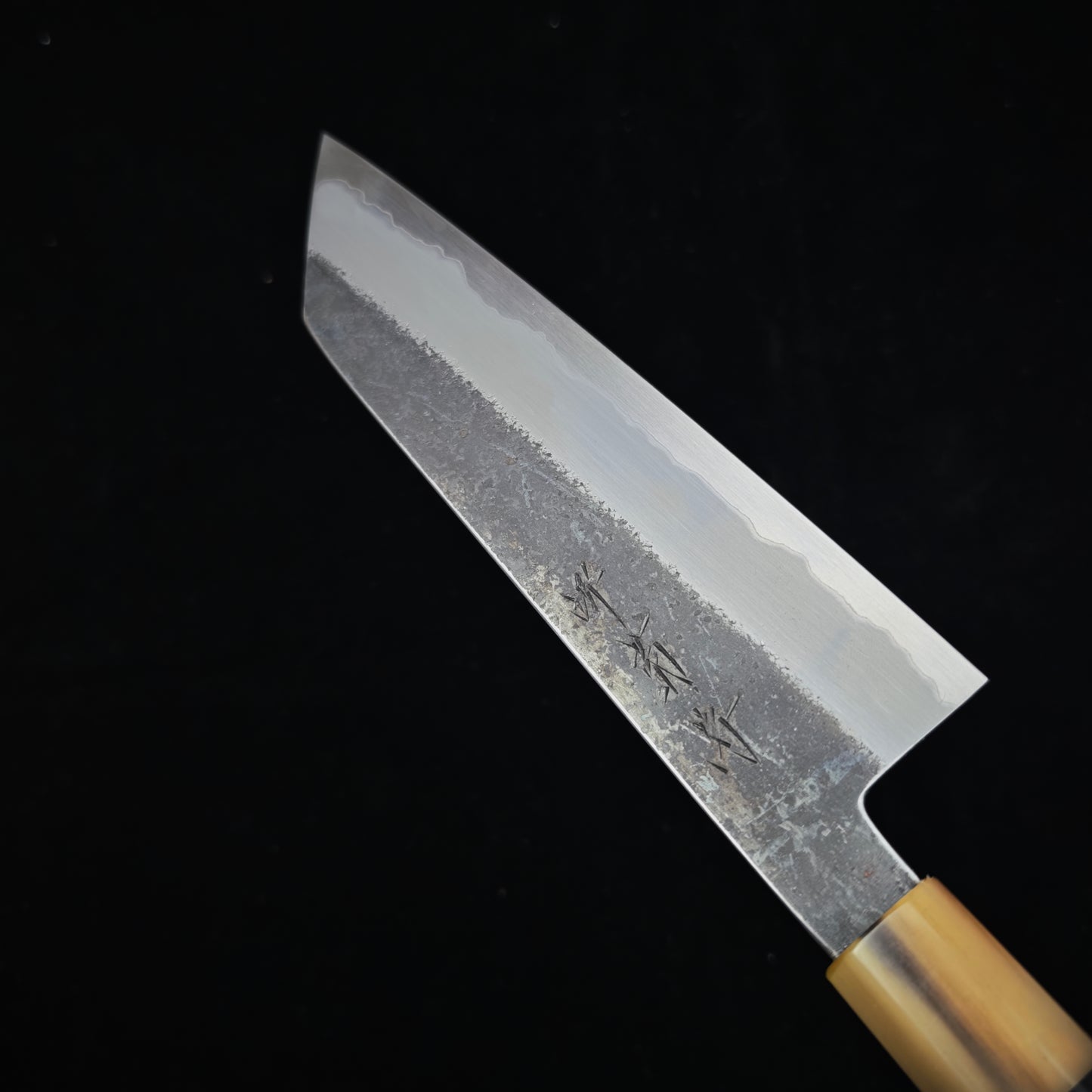 Sakai Kikumori-Yoshikazu Tanaka Blue Super Kuro Kiritsuke Santoku 180mm
