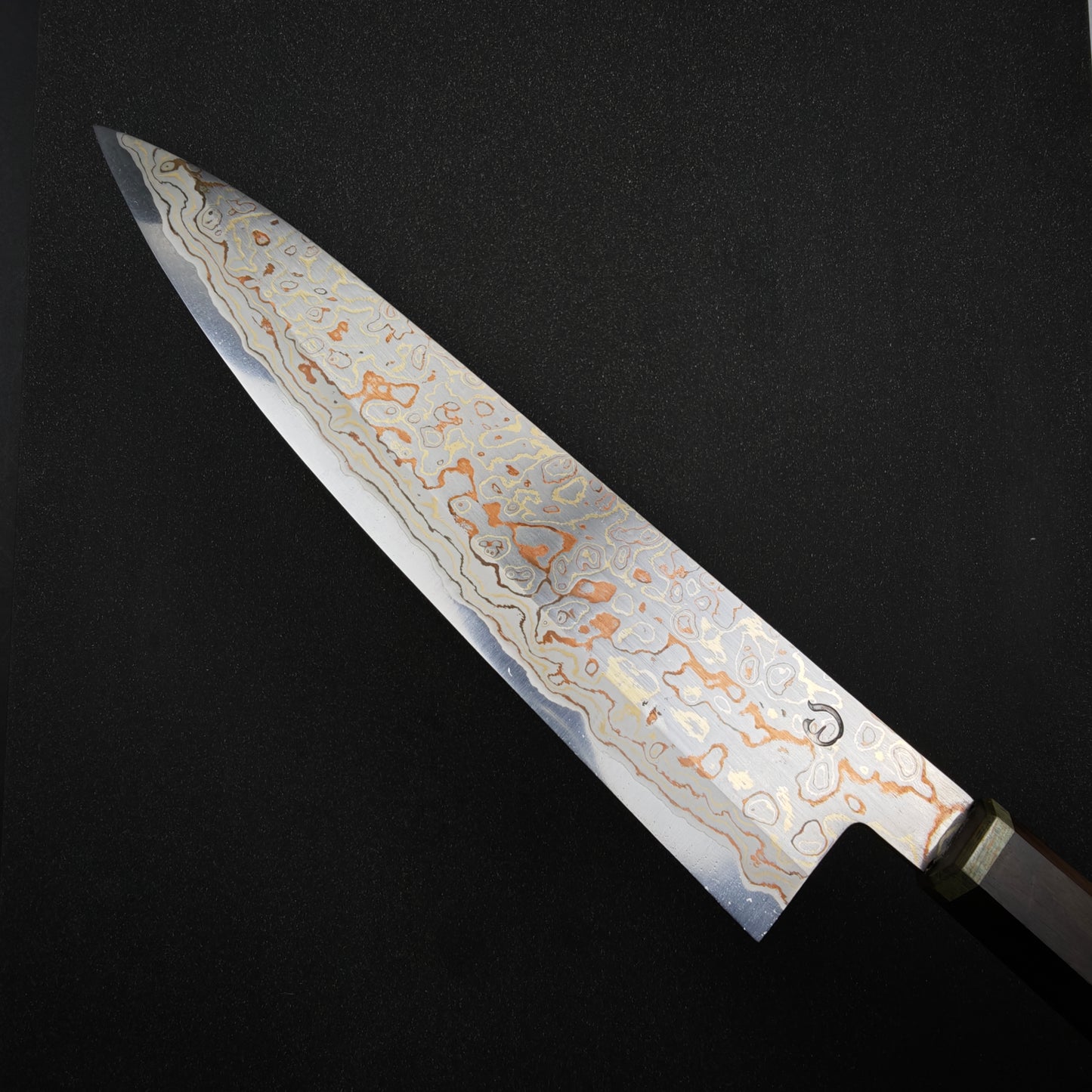 Mutsumi Hinoura V-toku Rainbow Damascus Gyuto 240mm-Stainless Clad