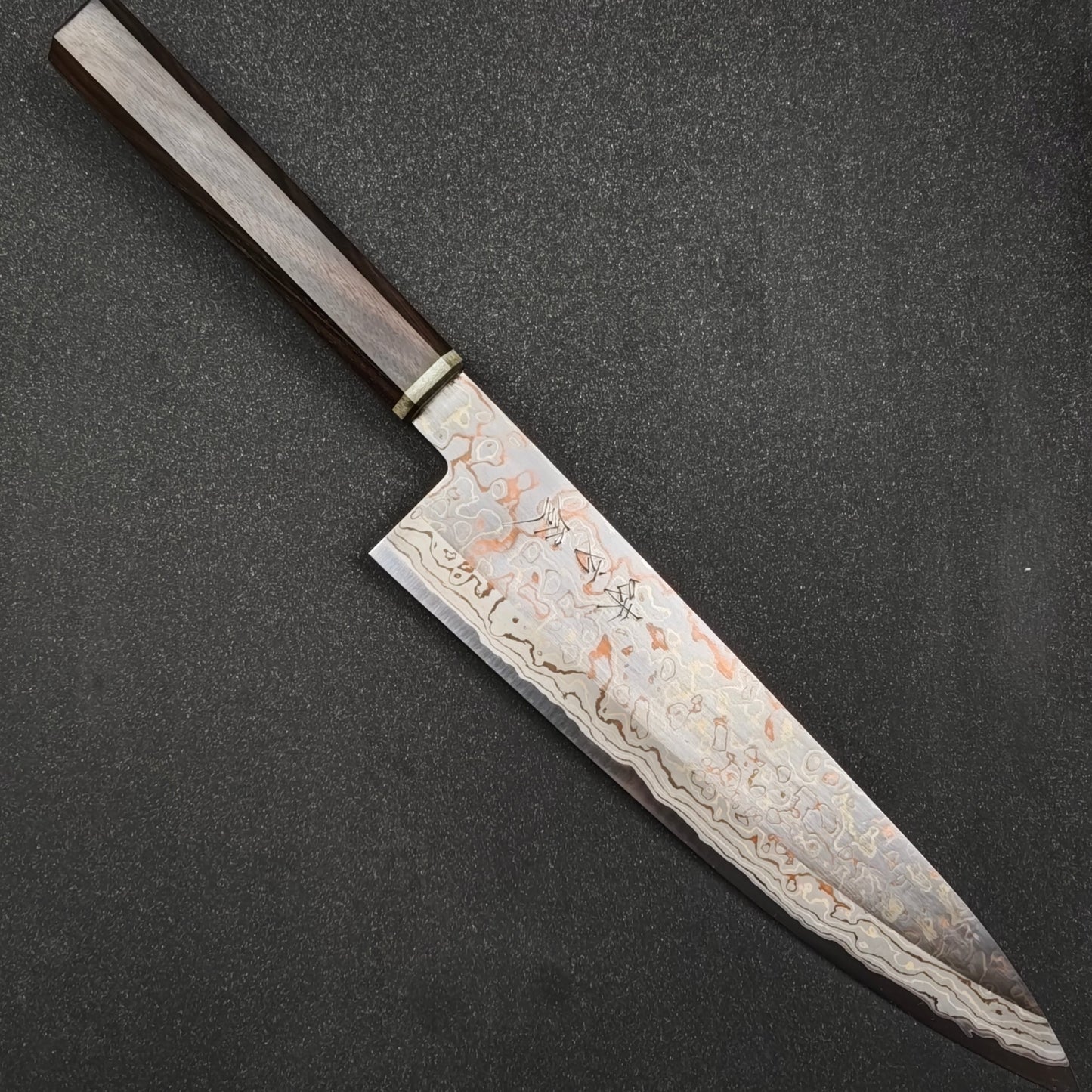Mutsumi Hinoura V-toku Rainbow Damascus Gyuto 240mm