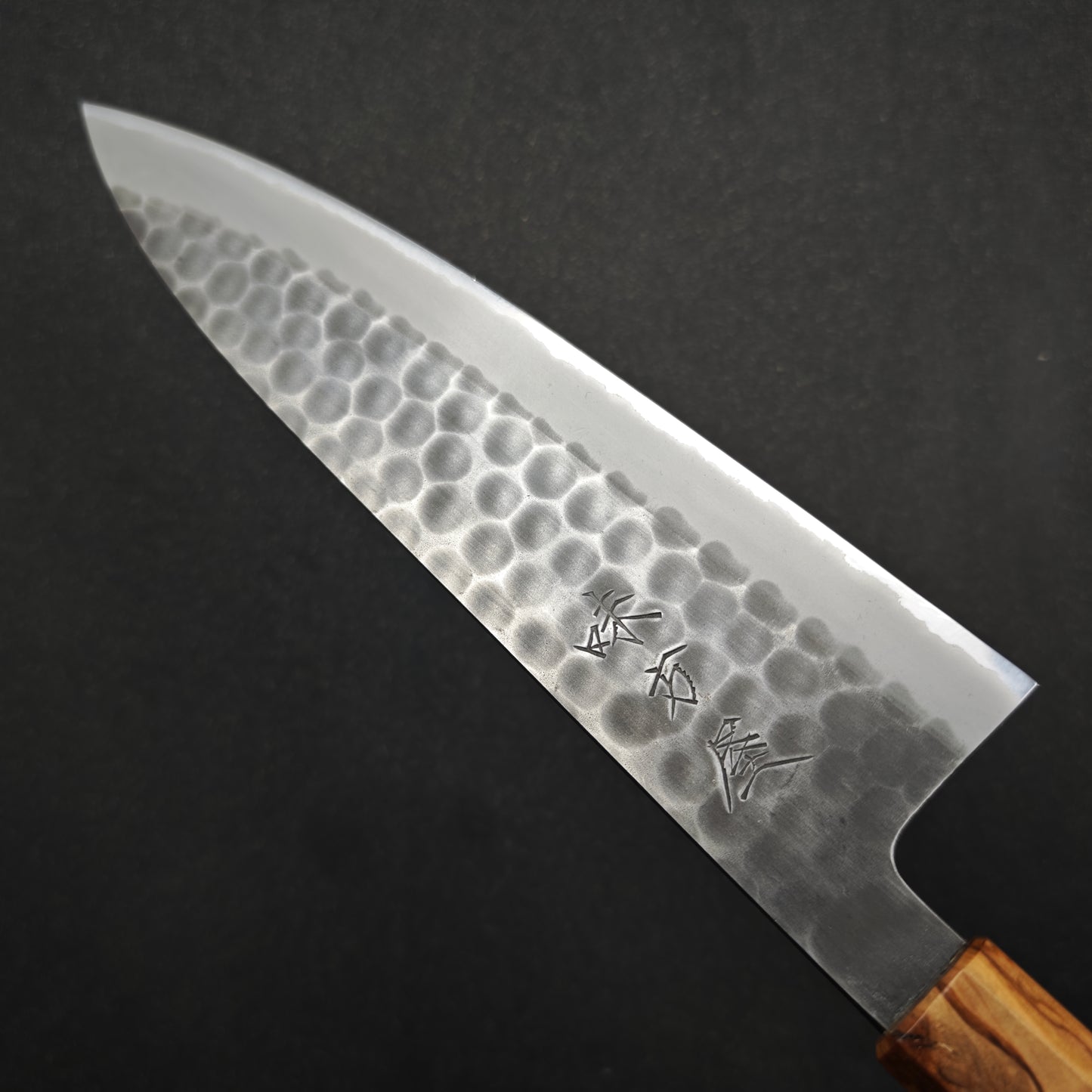 Mutsumi Hinoura White2 Tsuchime Gyuto 210mm-Stainless clad