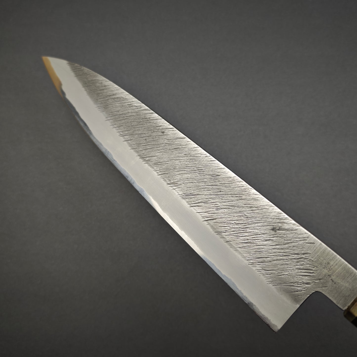 Mutsumi Hinoura White2 Pine Needle Gyuto 240mm-Stainless clad