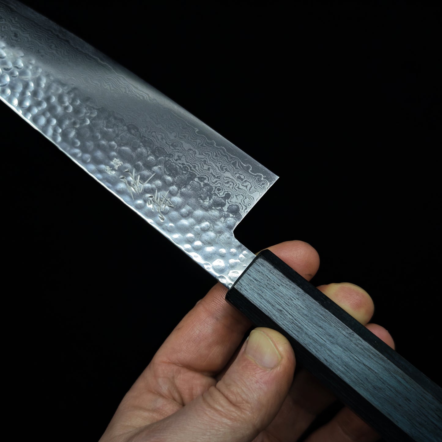 Touroku Sakai KAGAYAKI VG10 Damascus Tsuchime Gyuto 210mm