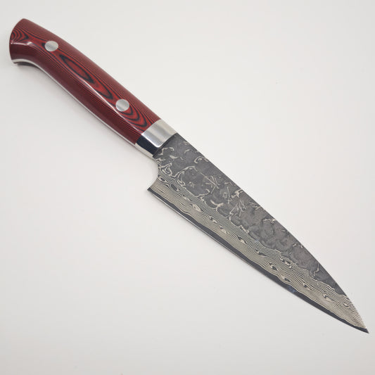 Takeshi Saji VG10 Cross Tsuchime Kurouchi Petty 130mm