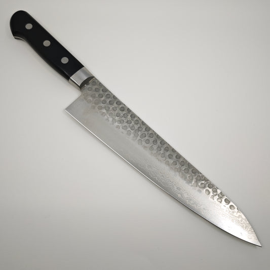Touroku Sakai VG10 17 Layer Damascus Gyuto 240mm Black Western Handle