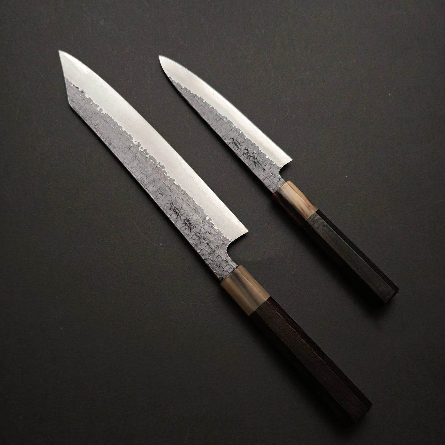 Knife Set 1 Tadokoro Hamono Ginsan(Silver3) Kurozome Tsuchime