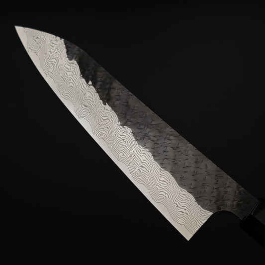 Nigara Hamono SPG Strix Kurouchi Damascus Gyuto 210mm