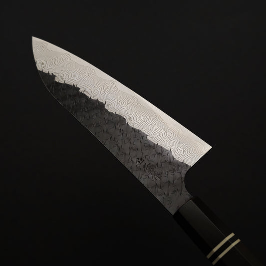 Nigara Hamono SPG Strix Kurouchi Damascus Santoku 165mm
