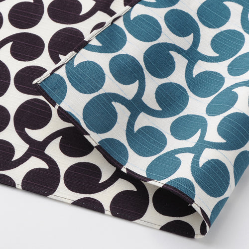 Furoshiki wrapping cloth- Isa monyo Reversible | New Sprout Purple/Blue 480mmx480mm