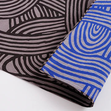 Furoshiki wrapping cloth-Isa monyo Reversible, Knot dark grey/blue 480mmx480mm