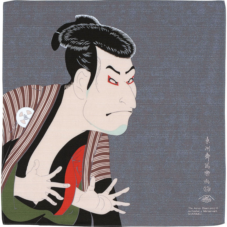 Furoshiki Wrapping Cloth-Ukiyoe Sharaku grey 480mmx480mm