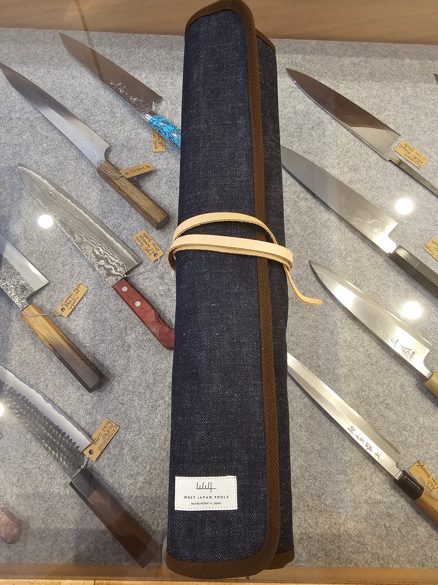 West Japan Tools Knife Rolls 6 pockets 640mmx510mm-Denim