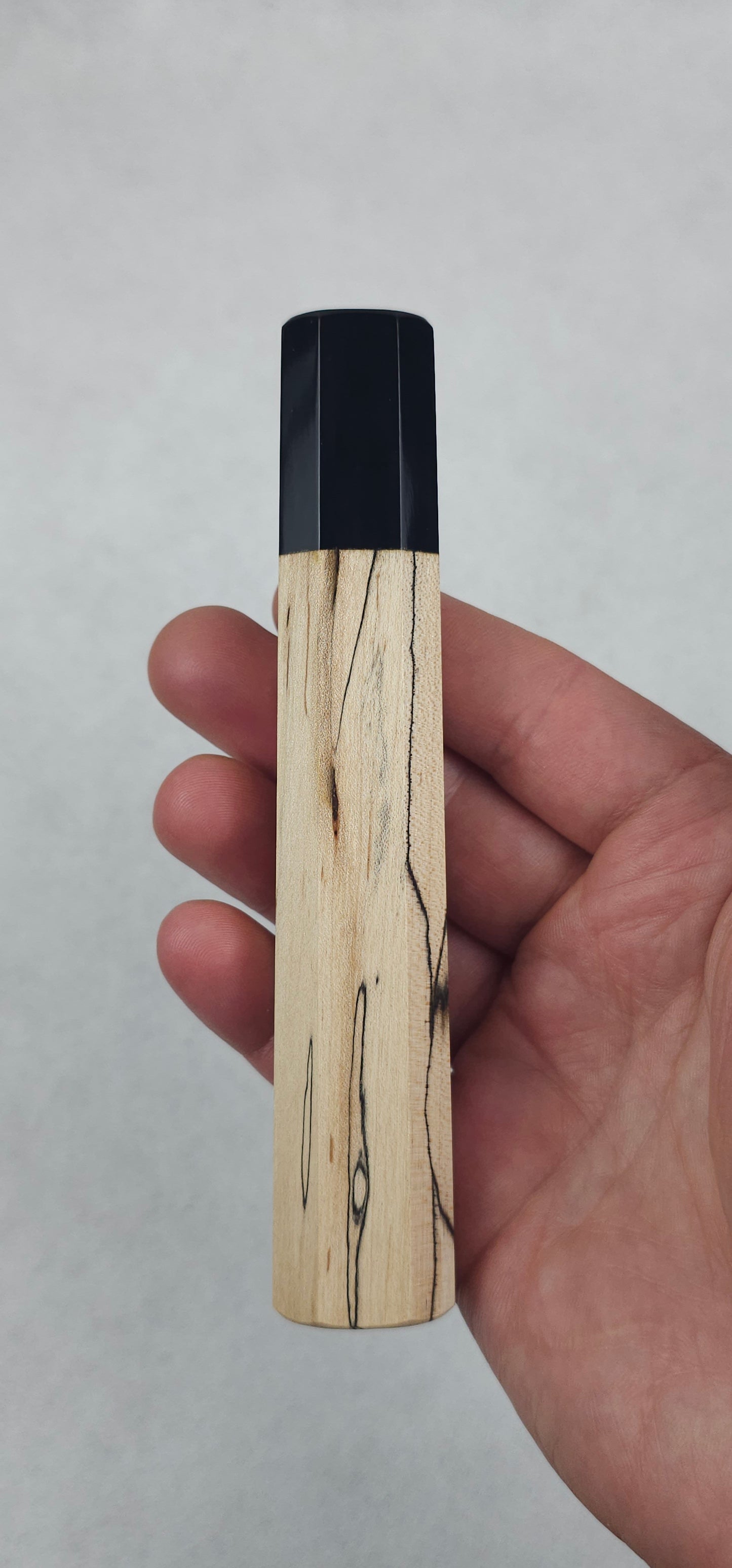 Spalted Maplewood with Dark Buffalo Horn Ferrule