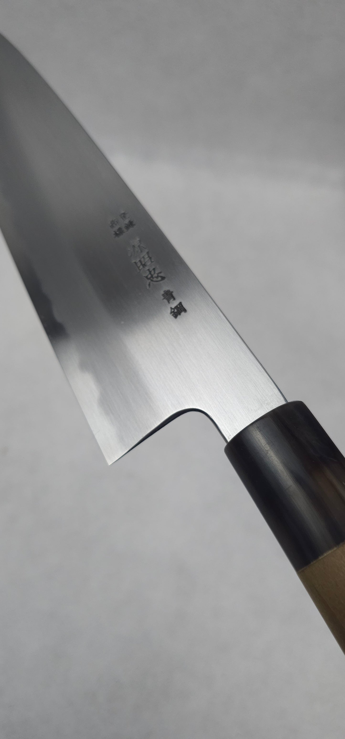 Mizuno Tanrenjo Akitada Hontanren Blue2 Gyuto 240mm-Convex grind