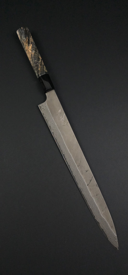 Nigara Hamono Ginsan damascus Sujihiki 300mm