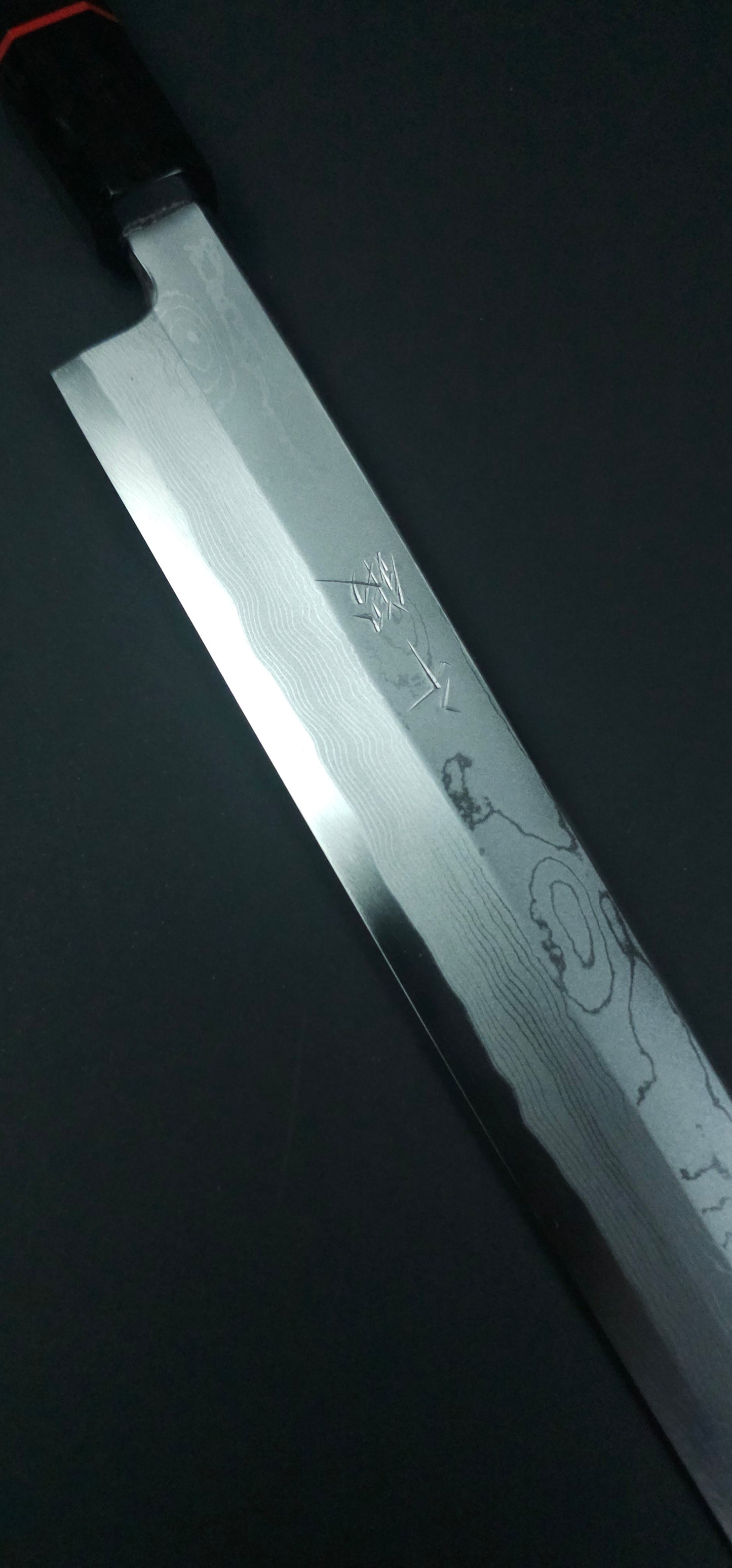 Yoshikazu Tanaka Sharpened by Myojin Blue1 Damascus Yanagiba 300mm