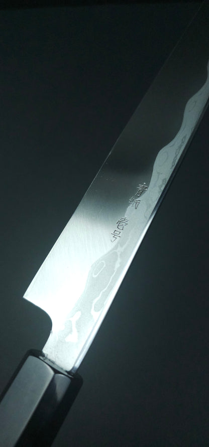 Yoshikazu Tanaka Sharpened by Myojin Blue2 Damascus Yanagiba 300mm