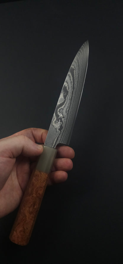 Shisei AUS10 Nickel Damascus Petty 150mm