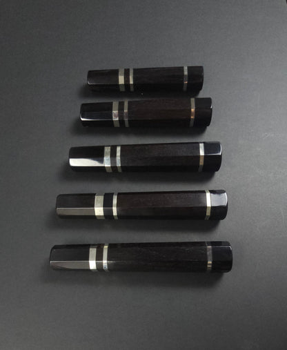 Black Ebony with Dark Buffalo Horn Ferrule - 3 Metal Spacers