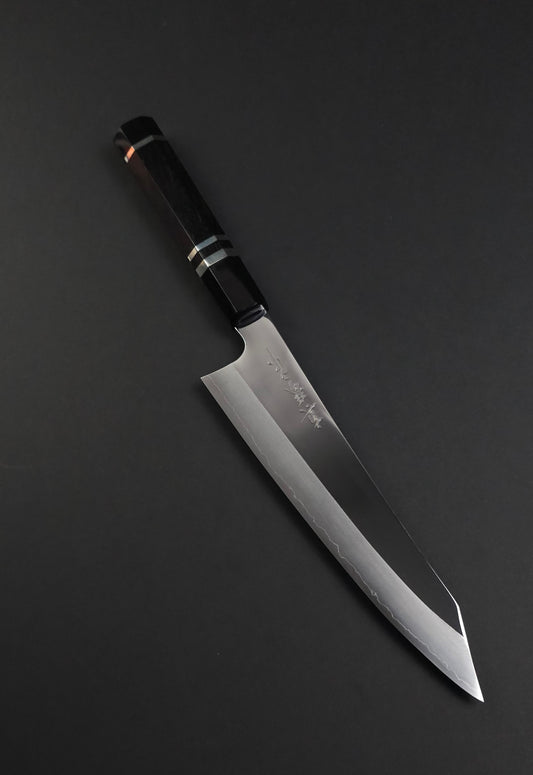 Tadokoro Hamono Ginsan(Silver3) Kiritsuke Gyuto 210mm-Mirror Polished with Minesori