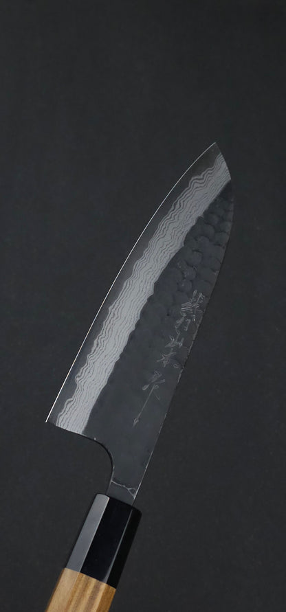 Nao Yamamoto Blue Super Kuro Tsuchime Damascus Santoku 165mm