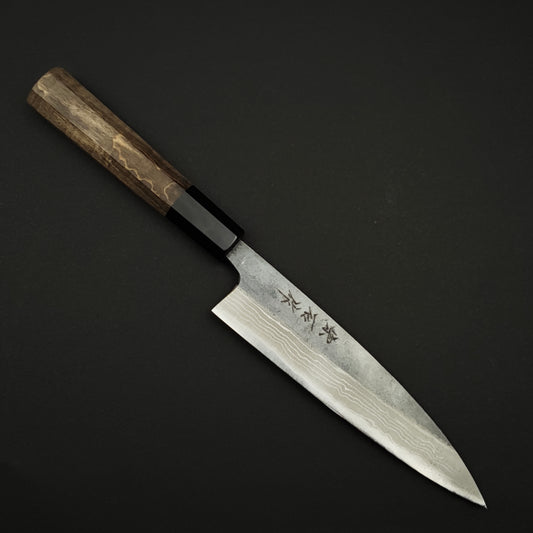 Muneishi Hamono Blue2 Kuro Damascus Petty 150mm