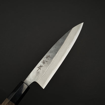 Muneishi Hamono Blue2 Kuro Damascus Petty 150mm