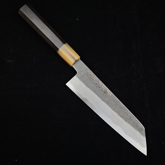 Sakai Kikumori-Yoshikazu Tanaka Blue Super Kuro Kiritsuke Santoku 180mm