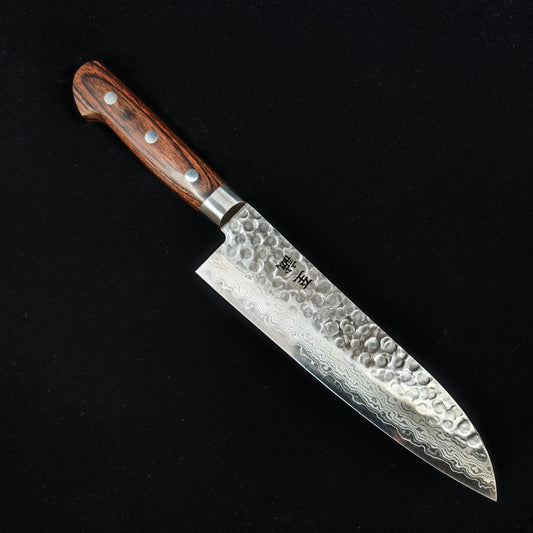Shisei VG10 Sumi Tsuchime Santoku 180mm