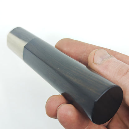 D-shape Black Ebony with Blond Buffalo Horn Ferrule