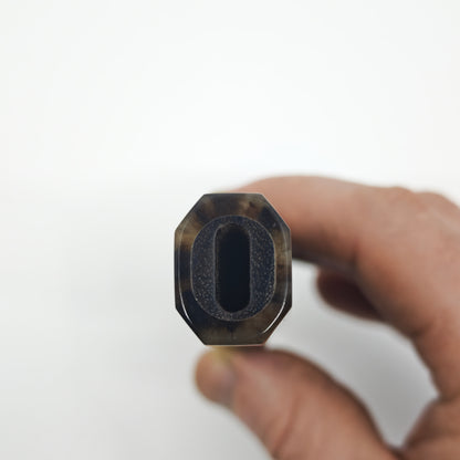 Black Ebony with Blond Buffalo Horn Ferrule