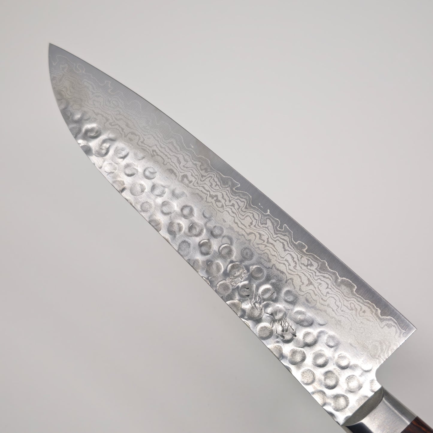 Touroku Sakai Ono VG10 17 Layer Damascus Santoku 180mm Brown Western Handle