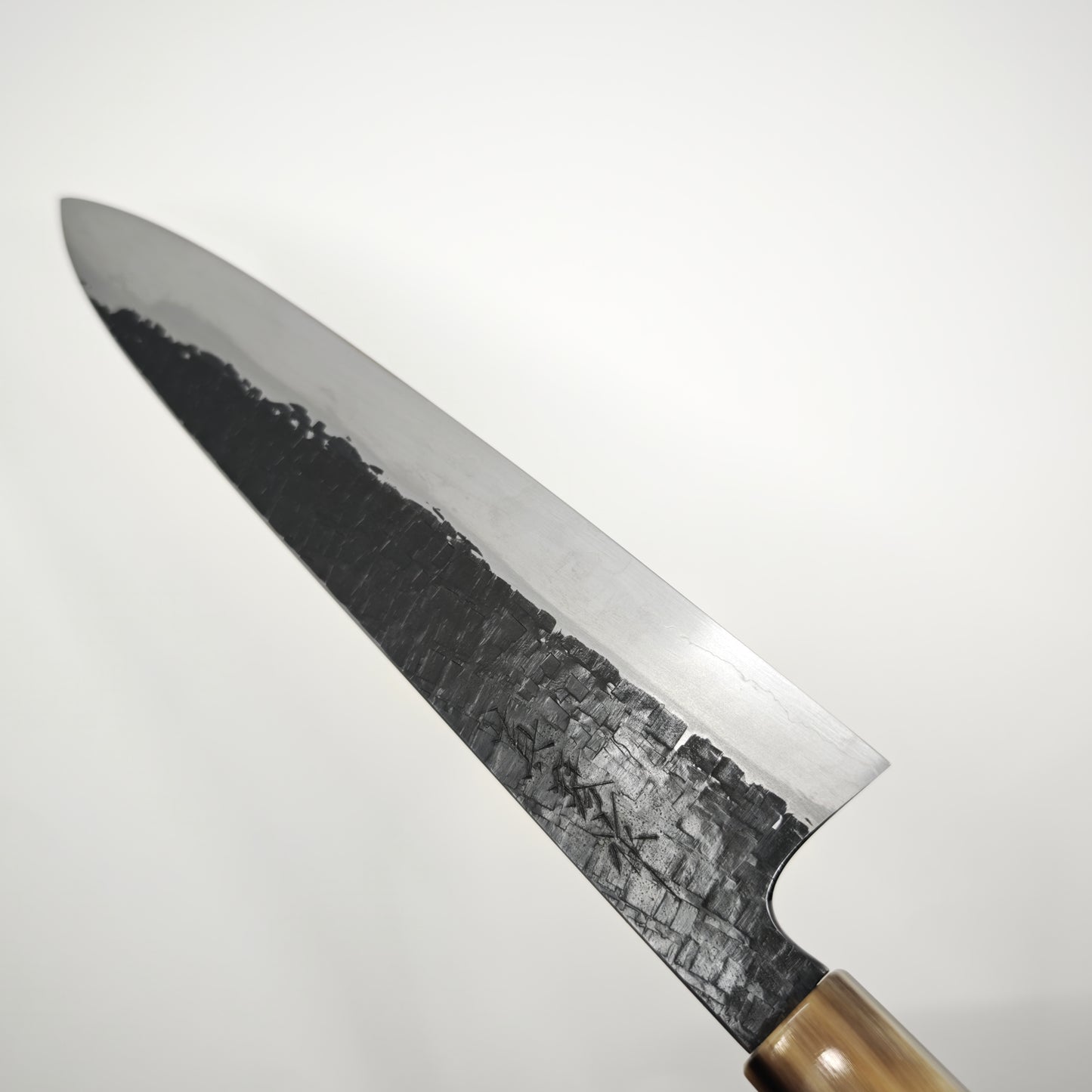 Tadokoro Hamono Ginsan(Silver3) Kurozome Tsuchime Gyuto 220mm