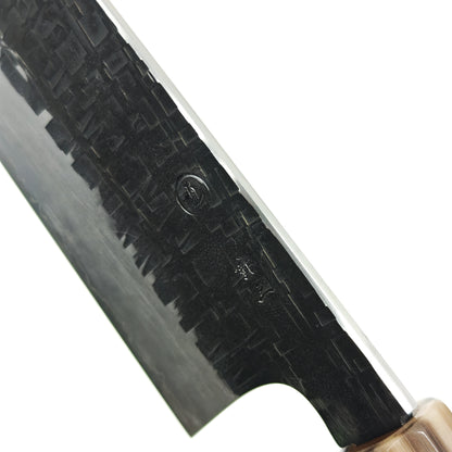 Tadokoro Hamono Ginsan(Silver3) Kurozome Tsuchime Gyuto 220mm