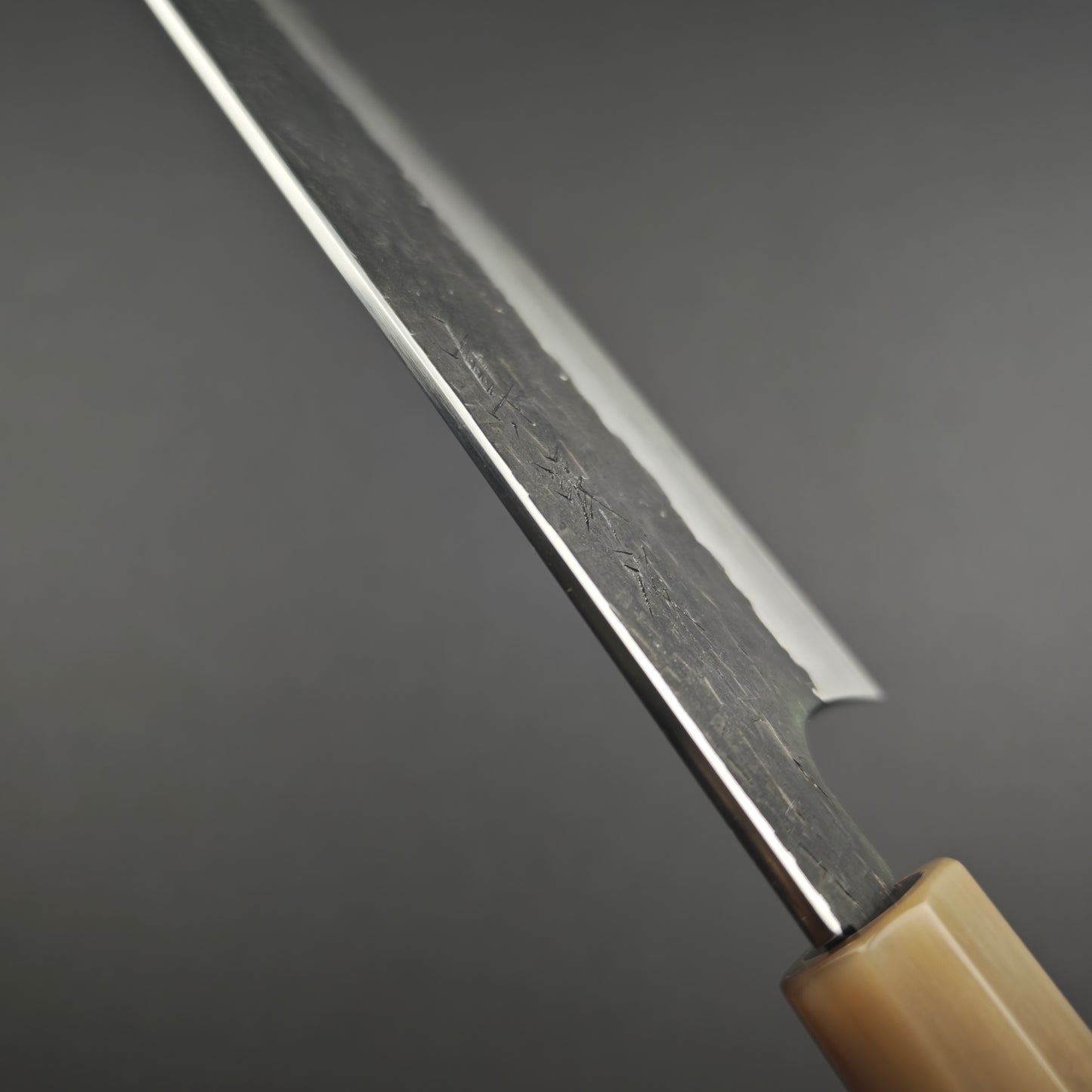 Tadokoro Hamono Ginsan(Silver3) Kurozome Tsuchime Gyuto 240mm