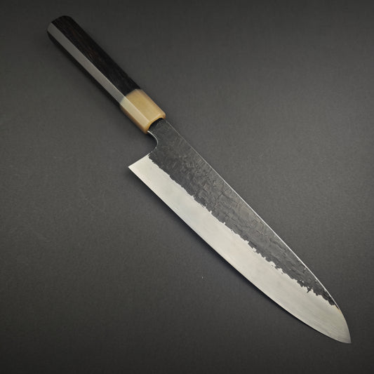 Tadokoro Hamono Ginsan(Silver3) Kurozome Tsuchime Gyuto 210mm